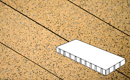Плитка тротуарная Готика, Granite FINO, Плита, Жельтау, 1000*500*100 мм