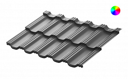 Модульная металлочерепица AQUASYSTEM Гетеборг XXL PE Rooftop Glance, 1205*465 мм
