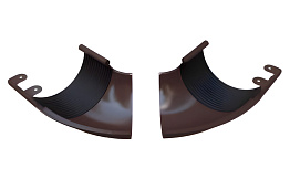 Угол желоба регулируемый внешний 100-165° BRAAS, 125/90 мм, сталь, темно-коричневый