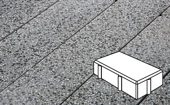 Плитка тротуарная Готика, Granite FINO, Брусчатка, Белла Уайт, 200*100*80 мм