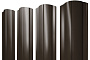 Штакетник Круглый фигурный PurLite Мatt RR 32 темно-коричневый