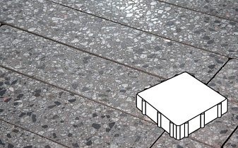 Плитка тротуарная Готика, Granite FINO, Квадрат, Галенит, 300*300*100 мм