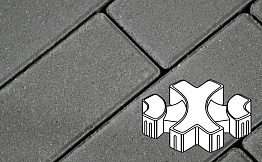 Плитка тротуарная Готика Profi, Эко-фантазия, серый, полный прокрас, с/ц, 300*300*80 мм