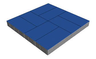 Плитка тротуарная SteinRus Грас, гладкая, синий, 400*200*80 мм