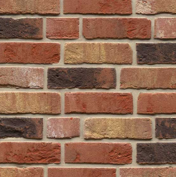 Кирпич облицовочный ручной формовки Muhr Nr 69, Old Saxon Blend, 210*45-50*65 мм