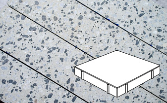 Плитка тротуарная Готика, Granite FINO, Квадрат, Грис Парга, 600*600*100 мм
