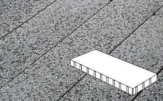 Плитка тротуарная Готика, Granite FINO, Плита, Белла Уайт, 800*400*100 мм