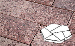 Плитка тротуарная Готика, City Granite FINO, Полигональ, Сансет, 893*780*80 мм