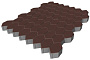 Плитка тротуарная SteinRus Призма В.34.Ф.8 гладкая, коричневый, 190*115*80 мм