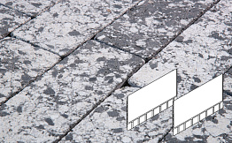 Плитка тротуарная Готика, City Granite FINERRO, Плита AI, Диорит, 700*500*80 мм
