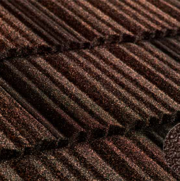 Композитная черепица рядовая Metrotile Shake Brown