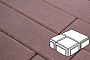 Плитка тротуарная Готика Profi, Старый Город, темно-коричневый, частичный прокрас, с/ц, толщина 60 мм, комплект 3 шт