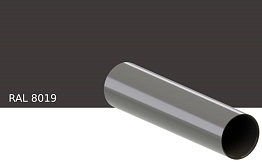 Труба водосточная KROP PVC для системы D 75/63 мм, RAL 8019, 3 м