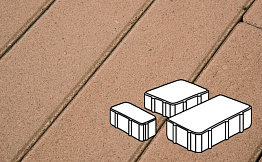 Плитка тротуарная Готика Profi, Новый Город, оранжевый, частичный прокрас, б/ц, толщина 60 мм, комплект 3 шт