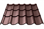 Металлочерепица Ruukki Monterrey FEB Forma шоколадно-коричневый RR887
