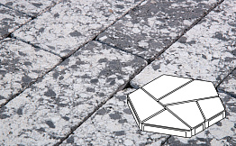 Плита тротуарная Готика Granite FINERRO, полигональ, Диорит, 893*780*80 мм