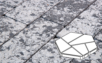 Плита тротуарная Готика Granite FINERRO, полигональ, Диорит, 893*780*80 мм