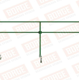 Кровельное ограждение Borge для фальцевой кровли оцинкованное RAL 6002, 300*120 см
