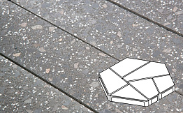 Плитка тротуарная Готика, Granite FINO, Полигональ, Ильменит, 893*780*80 мм