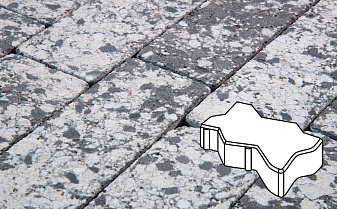 Плитка тротуарная Готика, City Granite FINERRO, Зигзаг/Волна, Диорит, 225*112,5*60 мм