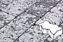 Плитка тротуарная Готика, City Granite FINERRO, Зигзаг/Волна, Диорит, 225*112,5*60 мм