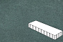 Плитка тротуарная Готика Profi, Плита, зеленый, частичный прокрас, с/ц, 500*125*100 мм