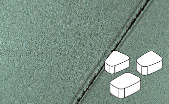 Плитка тротуарная Готика Profi Веер, зеленый, частичный прокрас, б/ц, толщина 60 мм, комплект 3 шт