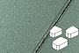 Плитка тротуарная Готика Profi Веер, зеленый, частичный прокрас, б/ц, толщина 60 мм, комплект 3 шт
