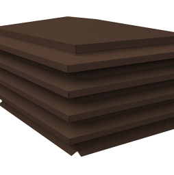 Дымник на трубу Grand Line елка 520*450 мм 0,5 Satin с пленкой RAL 8017 шоколад