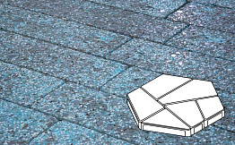 Плита тротуарная Готика Granite FINERRO, полигональ, Азул Бахия, 893*780*80 мм