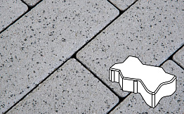 Плитка тротуарная Готика Granite FERRO, зигзаг/волна, Белла Уайт 222*109,5*60 мм
