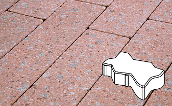 Плитка тротуарная Готика, Granite FINERRO, Зигзаг/Волна, Травертин, 225*112,5*60 мм