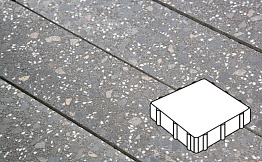 Плитка тротуарная Готика, City Granite FINO, Квадрат, Ильменит, 300*300*100 мм
