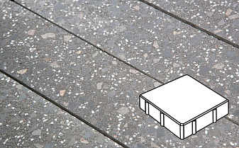 Плитка тротуарная Готика, City Granite FINO, Квадрат, Ильменит, 200*200*60 мм