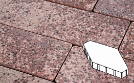 Плитка тротуарная Готика, Granite FINO, Зарядье без фаски, Сансет, 600*400*100 мм