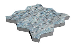 Плитка тротуарная SteinRus Пиксель В.36.Ф.8, Antico, Амбер, 195*140*80 мм