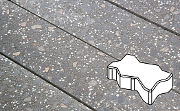 Плитка тротуарная Готика, Granite FINO, Зигзаг/Волна, Ильменит, 225*112,5*60 мм