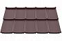 Металлочерепица модульная Ruukki Frigge, темно-коричневый RR32