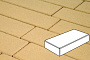 Плитка тротуарная Готика Profi, Картано Гранде, желтый, частичный прокрас, б/ц, 300*200*60 мм