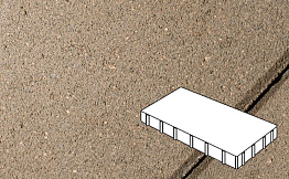 Плитка тротуарная Готика Profi, Плита, желтый, частичный прокрас, с/ц, 400*200*80 мм