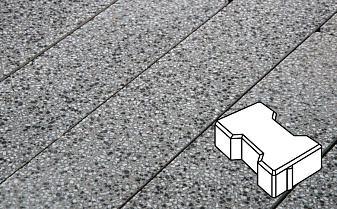 Плитка тротуарная Готика, Granite FINO, Катушка, Белла Уайт, 200*165*60 мм
