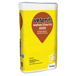 Штукатурно-клеевая смесь weber.therm A100, 25 кг