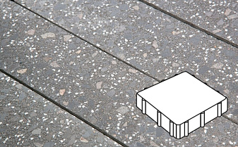 Плитка тротуарная Готика, Granite FINO, Квадрат, Ильменит, 300*300*60 мм