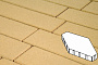 Плитка тротуарная Готика Profi, Зарядье без фаски, желтый, частичный прокрас, б/ц, 600*400*100 мм