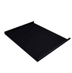 Фальцевая кровля Grand Line двойной стоячий фальц с пленкой на замках GreenCoat Pural BT Matt RAL 9005 черный