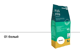 Сухая затирочная смесь strasser FUG FFM для широких швов 01 белый, 5 кг