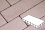 Плитка тротуарная Готика Profi, Плита, кофейный, частичный прокрас, б/ц, 600*200*80 мм