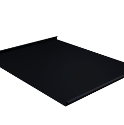 Фальцевая кровля Grand Line двойной стоячий фальц с пленкой на замках Satin Matt RAL 9005 черный