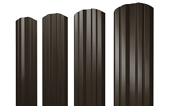 Штакетник Twin фигурный 0,5 PurPro RR 32 темно-коричневый