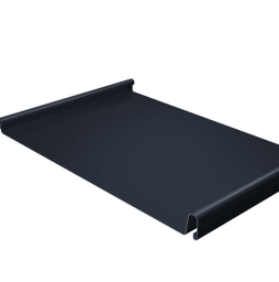 Фальцевая кровля Grand Line Кликфальц® с пленкой на замках Satin Matt RAL 7024 мокрый асфальт